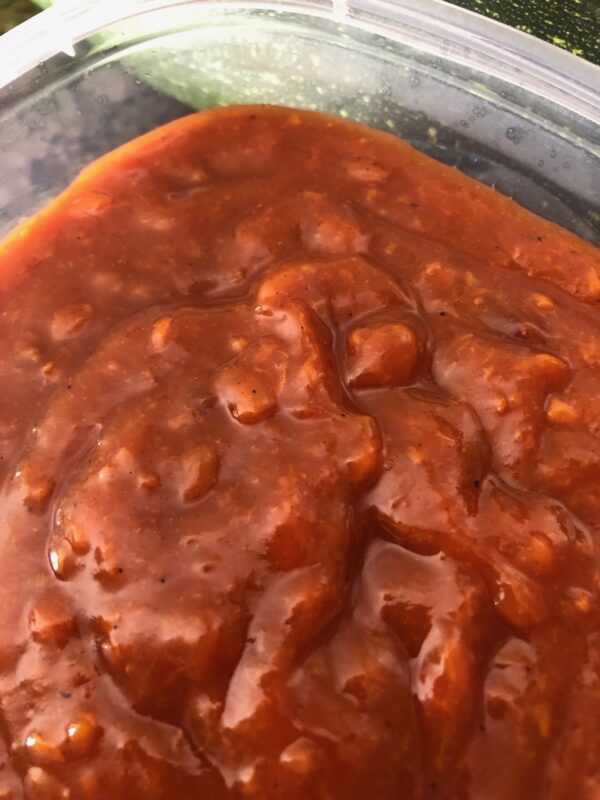 Apricot BBQ Sauce Made with Thick Gel